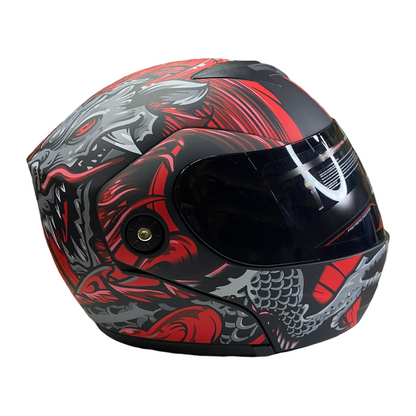 Casco abatible Iron Racing Rojo IR-108