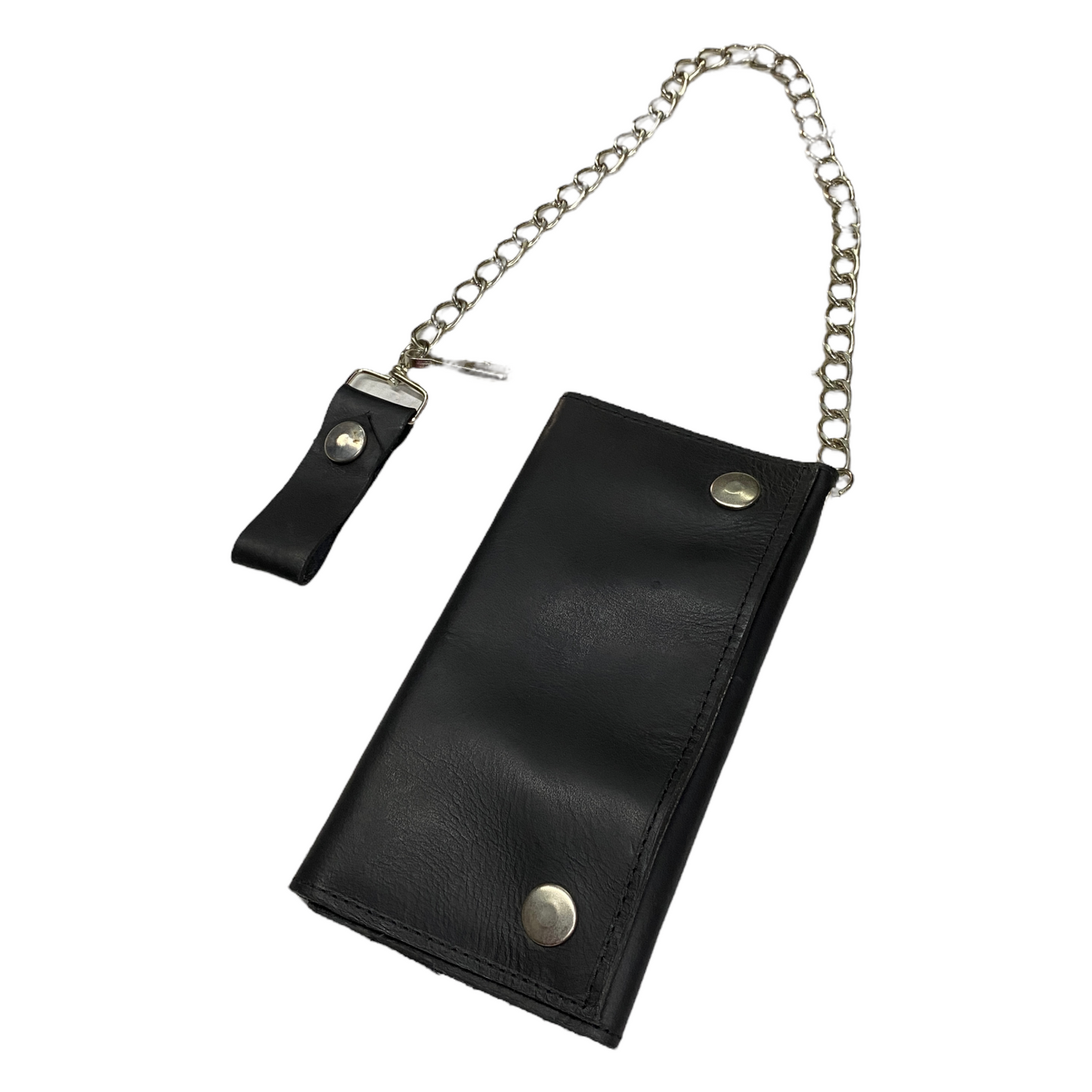 Cartera de piel triple con cadena