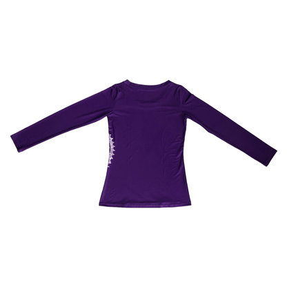 Blusa morada de manga larga Foxy