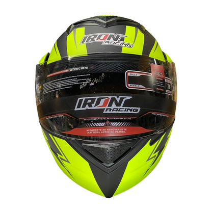 Casco abatible Iron Racing IR-108 Relámpago Verde tóxic