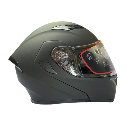 Casco abatible R7 unacarred Solid negro mate