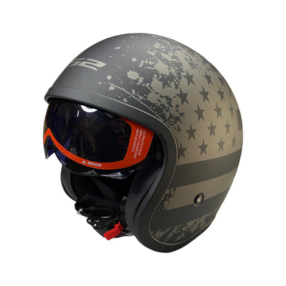 Casco 3/4 LS2 Spitfire Black Flag