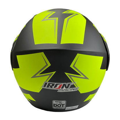 Casco abatible Iron Racing IR-108 Relámpago Verde tóxic