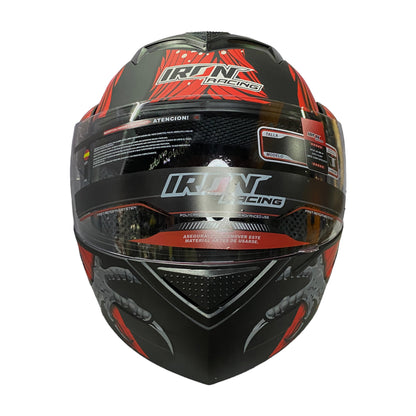 Casco abatible Iron Racing Rojo IR-108 Dragon mate