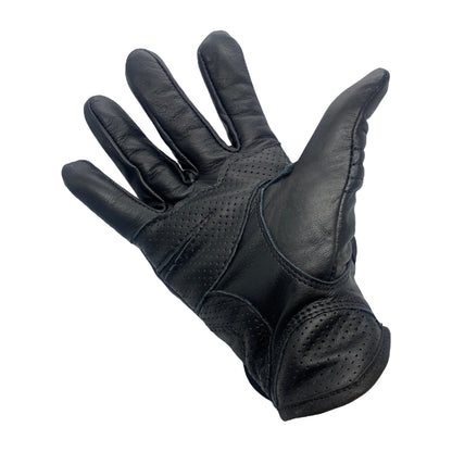 Guantes de piel negros con protección suave