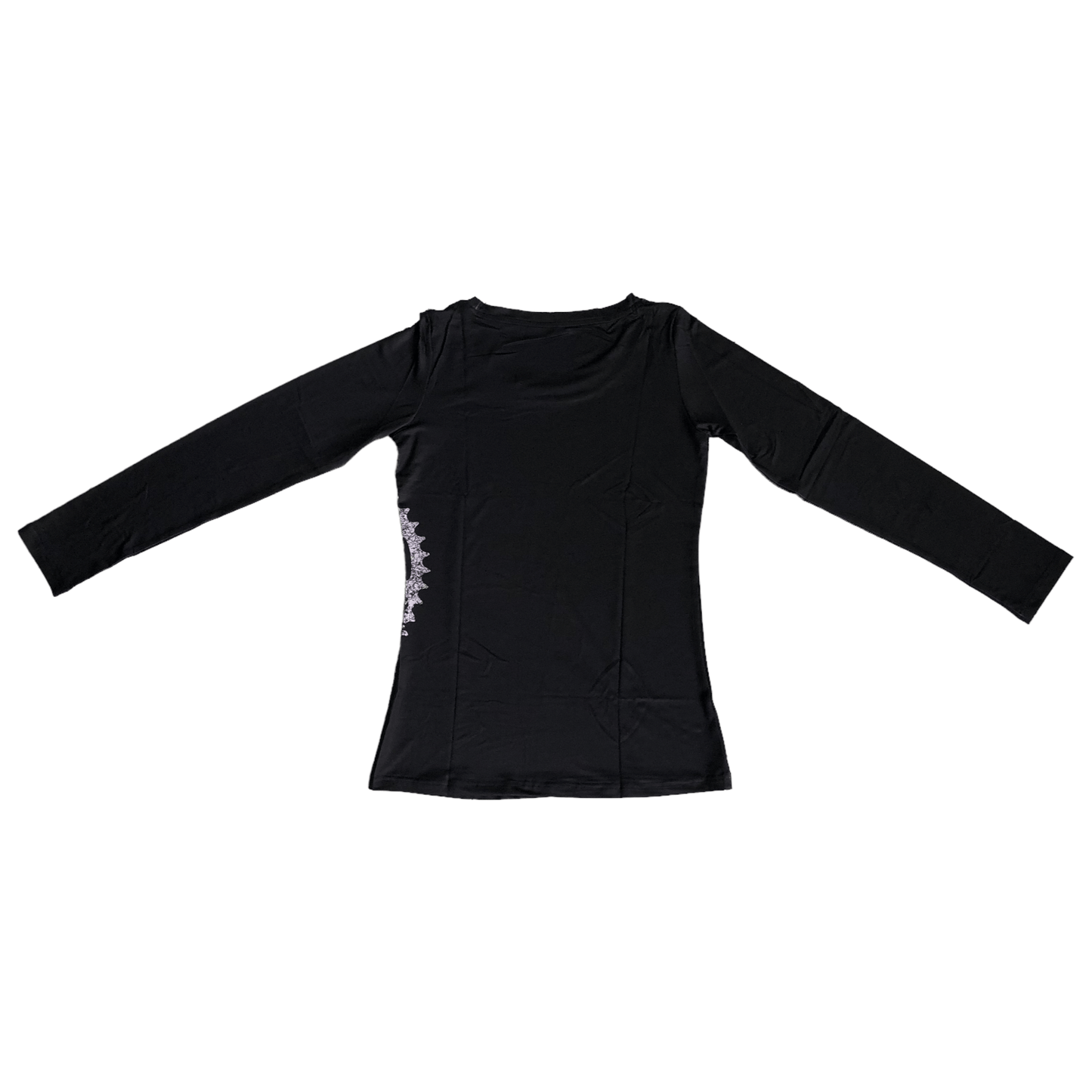 Blusa negra de manga larga Foxy