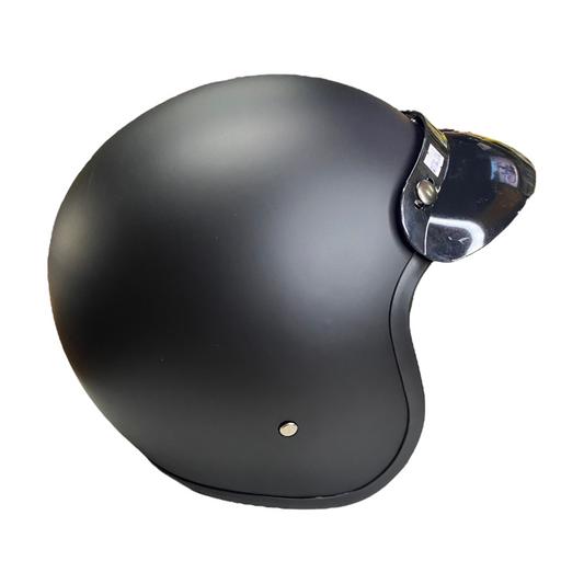 Casco 3/4 vintage Roda negro mate